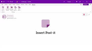 Insert post-it notes in OneNote