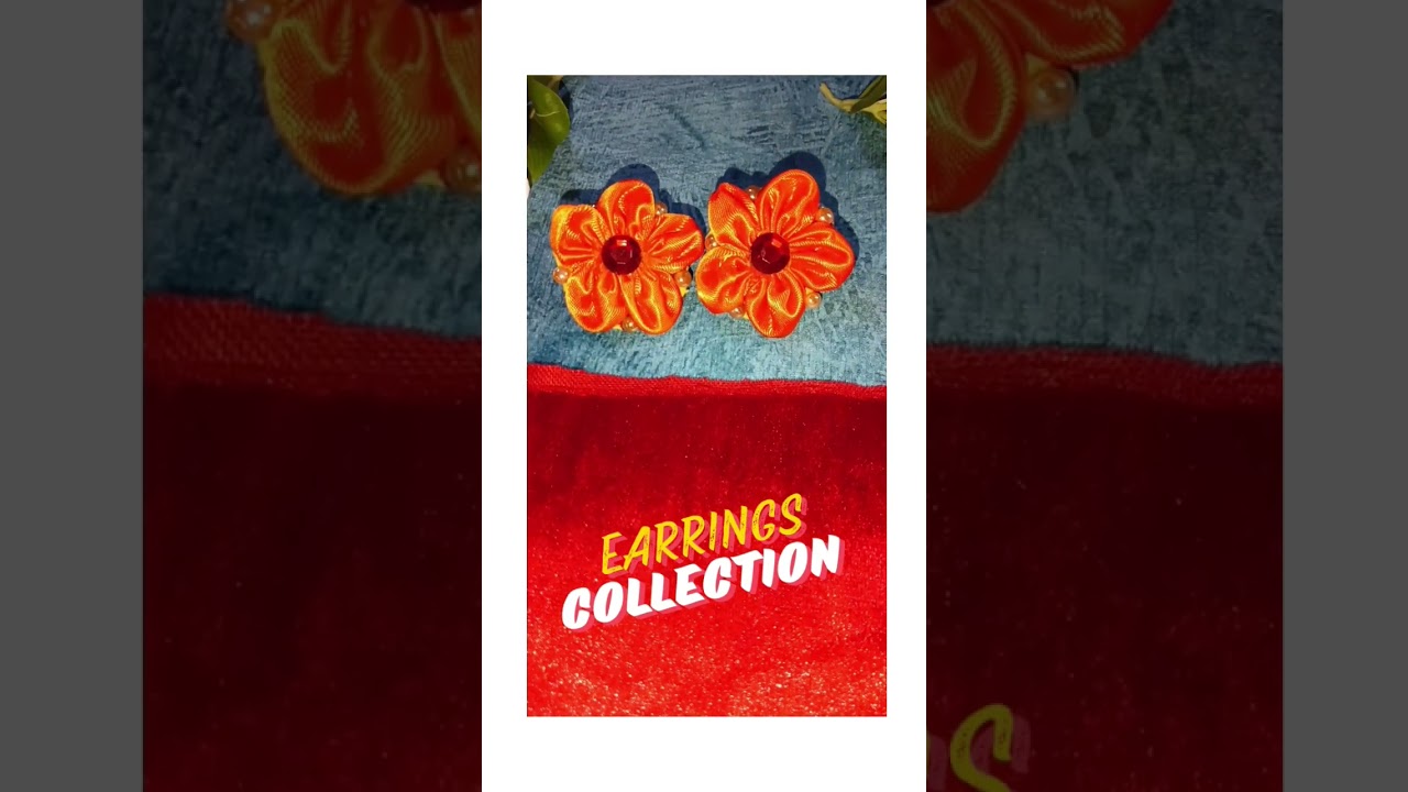 Fabric earrings studs.. lightweight and comfortable