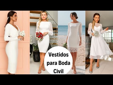 Inmunizar Contagioso no pagado Vestidos para Boda Civil | Wedding Dresses for Civil Wedding - YouTube