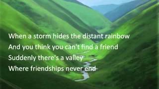 Suddenly There Is A Valley ~ Gogi Grant ~ lyric video