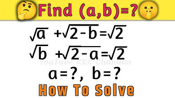 Olympiad Exponential problem I very easy solution I Nice Radical Math Simplification | (a,b)=?