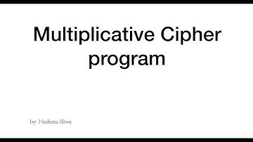 Multiplicative cipher program