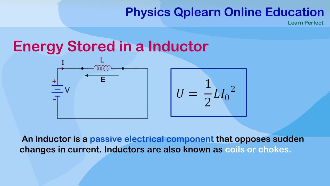 Energy Stored In An Inductor How Energy Stored In Inductor Energy In Inductor Youtube 