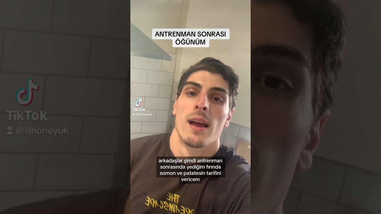 Antrenman sonrasında yediğim fırında somon ve patates tarifi #diyet #spor #somon #fırındapatates