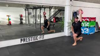 Kettlebell Single Arm Overhead Walking Lunge demonstration