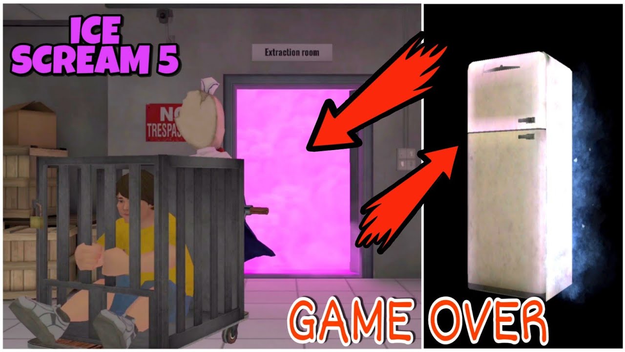 Ice scream 5 all Game Over Scene
