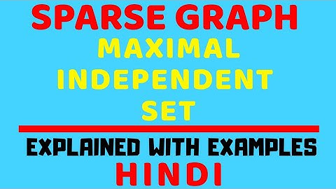 Maximal Independent Set Sequential Implementation Explained with Solved Examples in Hindi