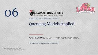 Simulation | Unit 06 | Queueing Models Applied | Lamar University