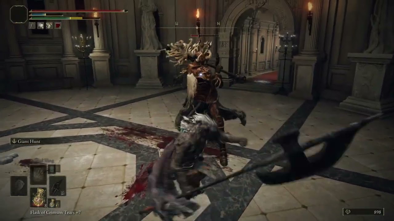 ELDEN RING Crucible Knight Fight (Giant Hunt Ash of War)