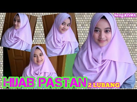 Cara Memakai HIJAB PASTAN 2 LUBANG, Simple Praktis Dan Tampil Cantik, PASHMINA INSTAN