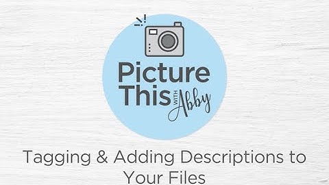 Picture This with Abby: "Tagging & Adding Descriptions to Your Files"