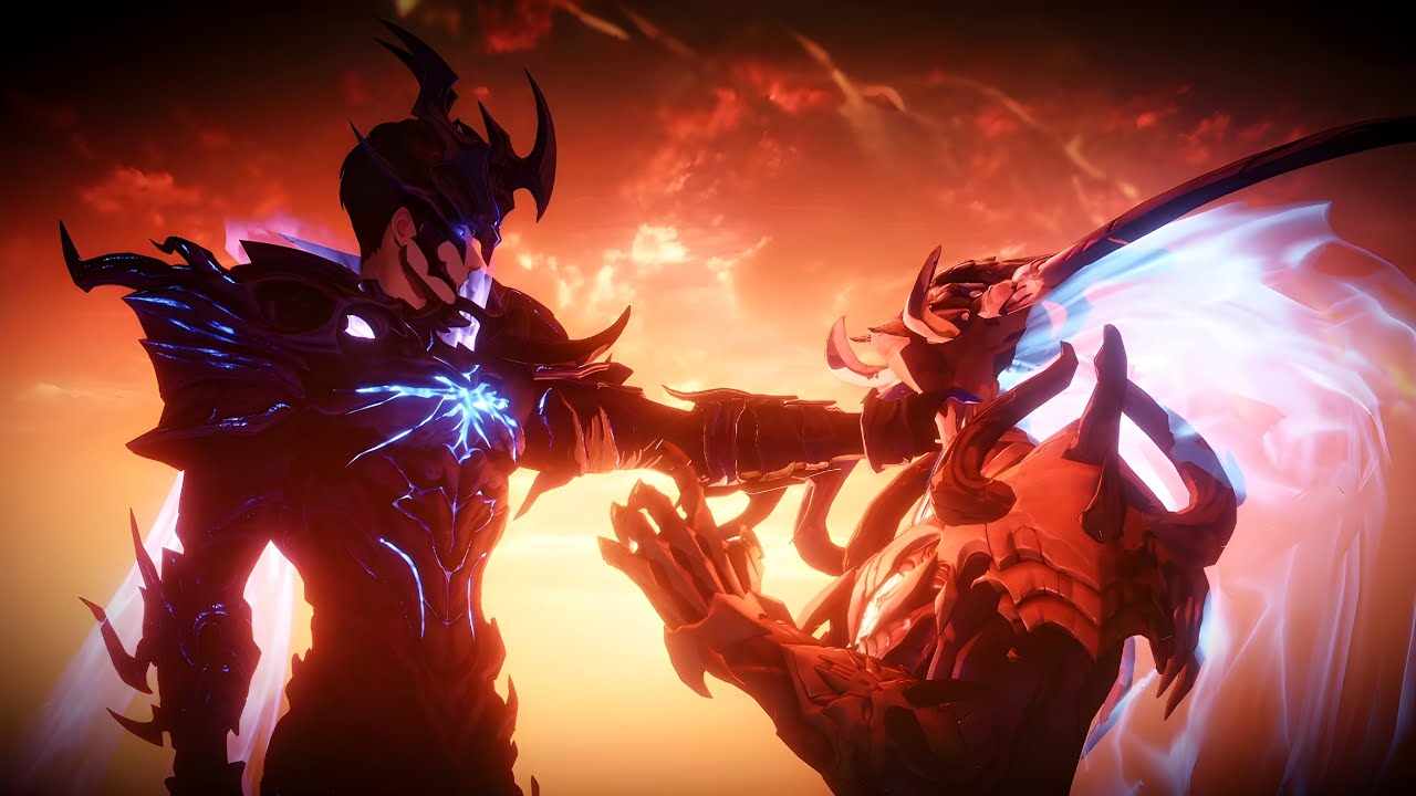 Монарх Теней против Монарха Белого Пламени | ПОЛНАЯ КАДР — Прокачка в одиночку: ARISE OVERDRIVE