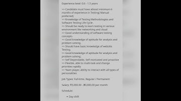 Junior QA Engineer#fresher #experienced #youtubeshorts #getemployed #qualityanalystjobs #qajobs