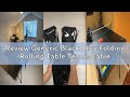 Review Generic Black Blue Folding Rolling Table Tennis Table Indoor Ping Pong Table with 2 Paddles 2