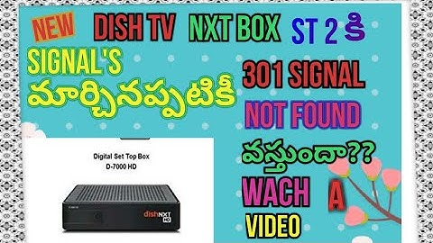 301 SIGNAL PROBLAM SOLVING IN AFTER CHANGE D2H SETTING...#22