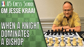 GM Jesse Kraai: When a Knight Dominates a Bishop | U.S. Chess School 7.16.2021