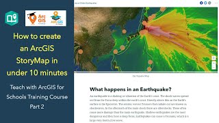 How to Create an ArcGIS StoryMap in under 10 Minutes - Teach with ArcGIS for Schools Course (Part2) screenshot 4