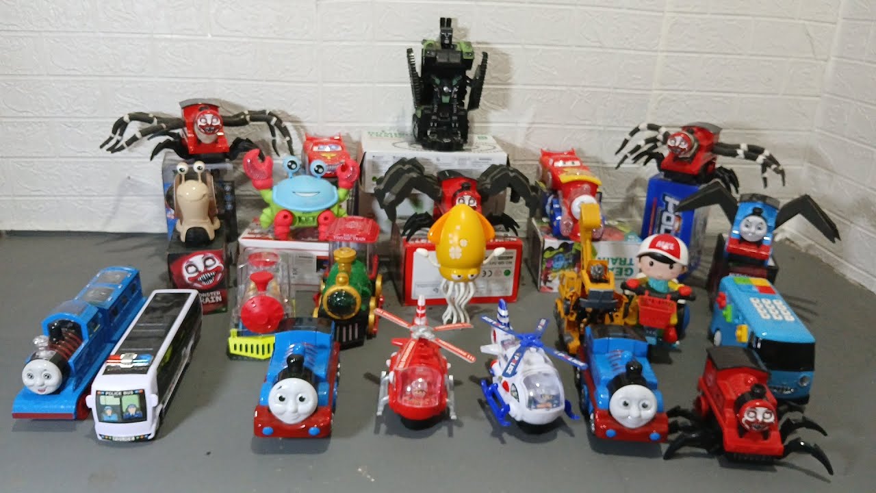 RC LIGHTING MCQUEEN, KERETA THOMAS LABA LABA, BUS TAYO, BUS POLICE, KERETA THOMAS AND FRIEND