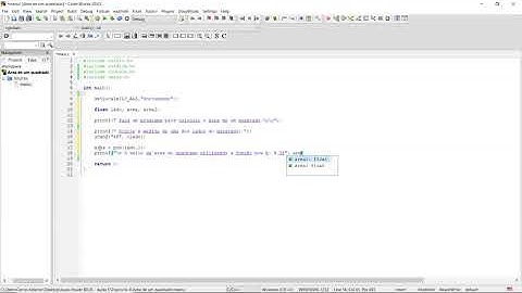 Aula 4 em C   Area de Quadrado
