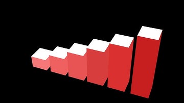 3D Red Rising Bar Graph animation (Transparent MOV)