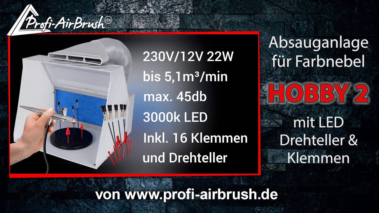 Profi-Airbrush Farbnebel Absauganlage - HOBBY 2 