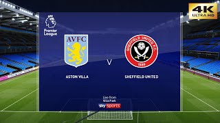 PES 2020 (PC) Aston Villa vs Sheffield United | REALISTIC PREMIER LEAGUE PREDICTION | 17/06/2020