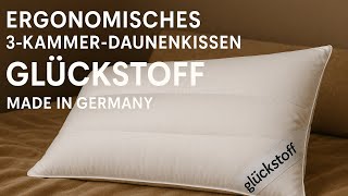 Ergonomisch schlafen? - Glückstoff 3 Kammern Daunenkissen im Check
