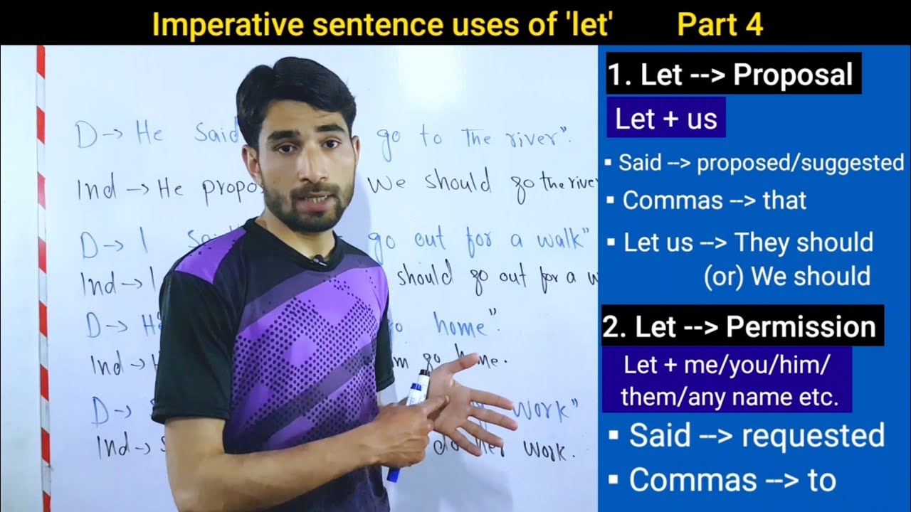 Imperative Sentence Uses Of Let Indirect Speech Rules Imperative Imperative Sentence Uses Of Let Indirect Speech Rules Imperative
