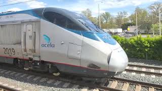 MARC + Amtrak HD: Weekend Trains at Seabrook Station w/lots of horn