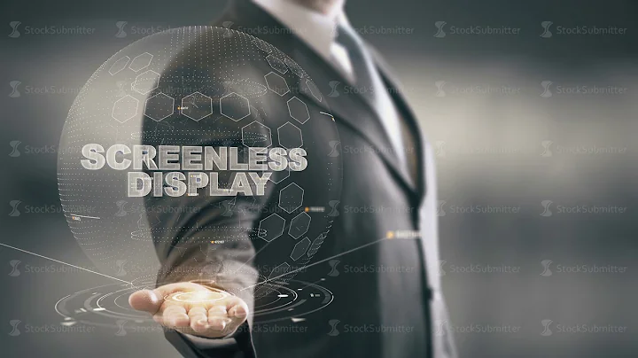 Screenless Display with hologram businessman concept