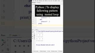 Python Program | To display fallowing pattern using nested loop. #softech_computer_hassan