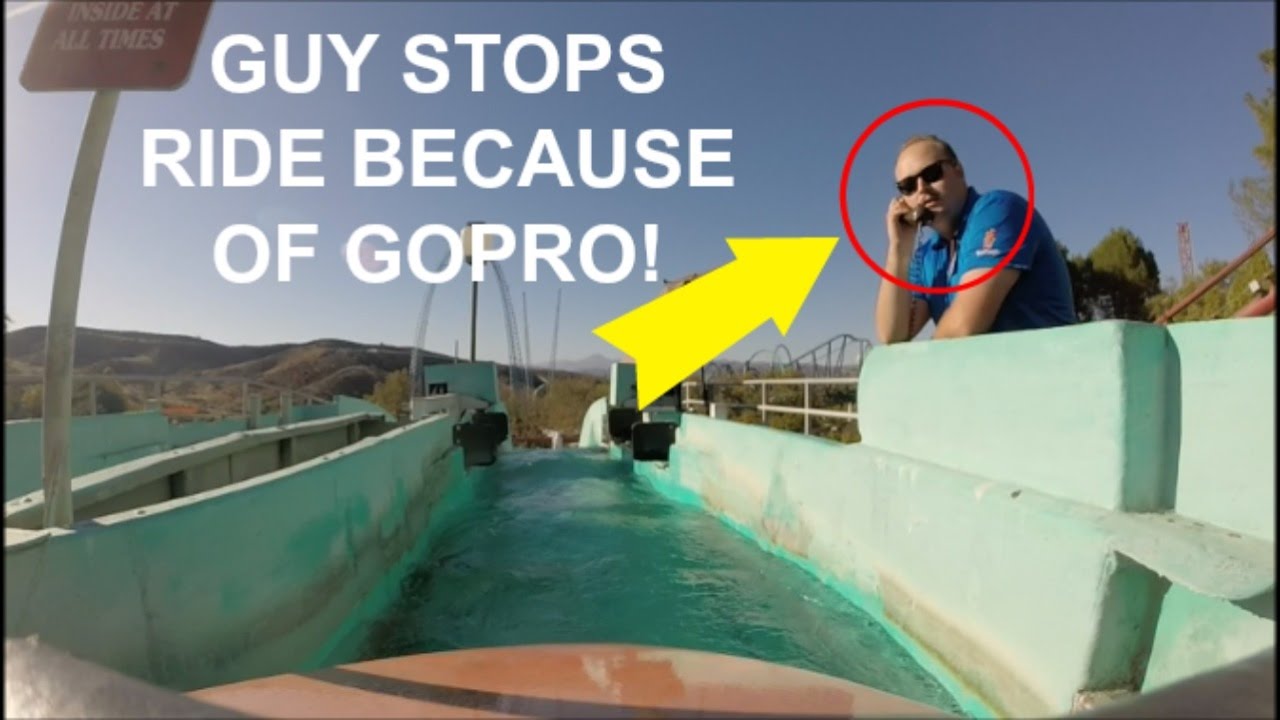 rollercoaster bleachers SNUCK GOPRO IN SIX FLAGS | GUY STOPS RIDE !!!!!