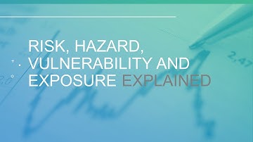 Risk, Hazard, Vulnerability and Exposure EXPLAINED