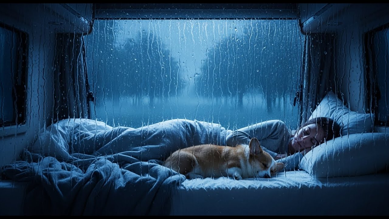 Super Heavy Rain | Rain Sounds for Deep Sleep | Relaxing Thunderstorm in Campervan Now