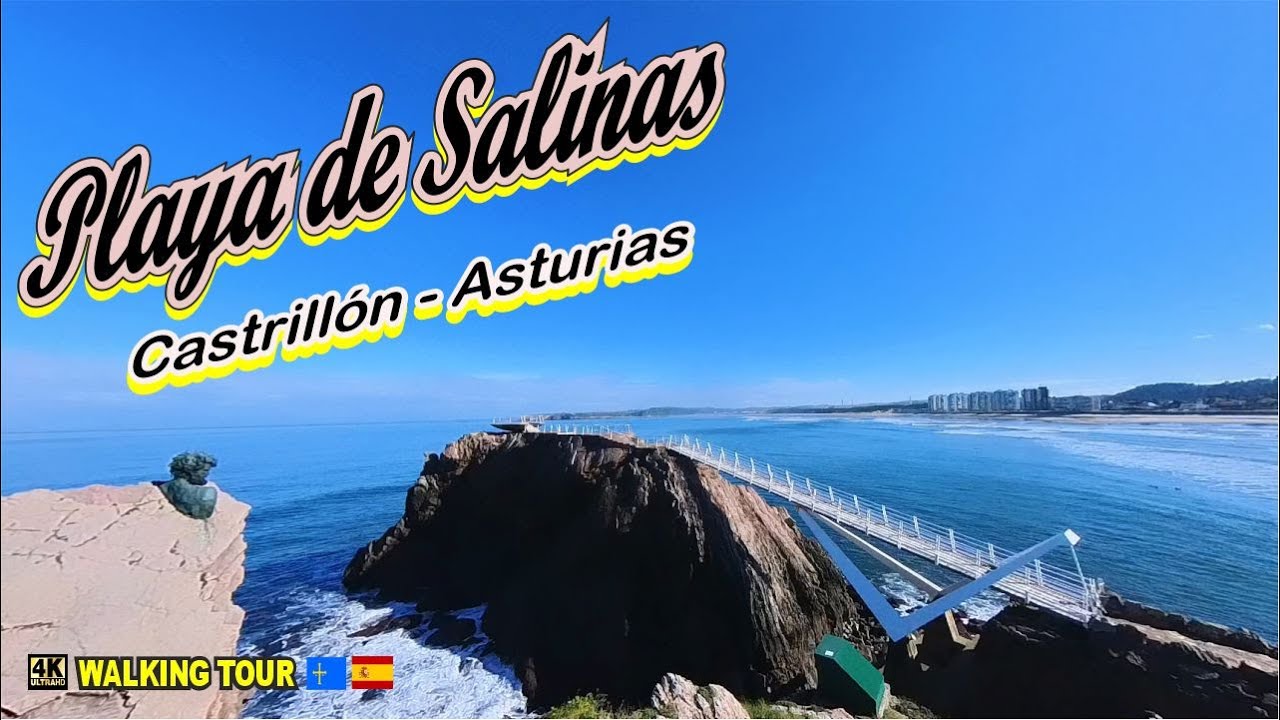 Playa de SALINAS 🏄🏻♂️ Museo de las Anclas #asturias #walkingtour