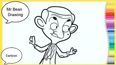 How to draw Mr Bean Cartoon easy step by step | Simple Mr Bean Cartoon outline drawing