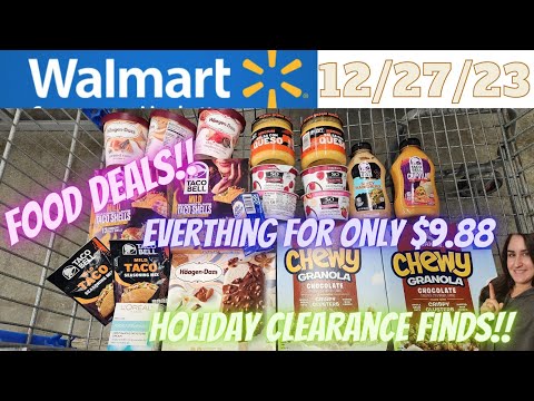 🔥Walmart Couponing Haul|Tons Food Deals and Holiday Clearance! Everything for $9.88! 12/27/23 Ibotta