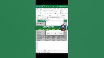 Delete All Errors in a Single Click 😮 MS Excel Interview Questions #shorts
