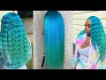 Blue Mermaid Hair Color 🐬💦💚 | Tinashe Hair |