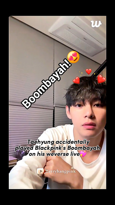 Taehyung accidentally played Blackpink's Boombayah from his playlist 💖💜✨️ #btsblackpink #kimtaehyung