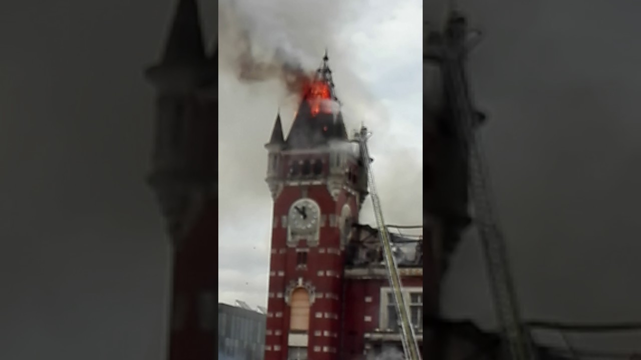 Incendie mairie de Bruay la Buissière dans le pas de Calais le 8 juin 2017 suite