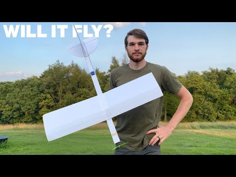 A foam-board RC airplane built in 30 minutes