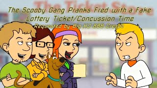 The Scooby Gang Pranks Fred with a Fake Lottery Ticket/Concussion Time