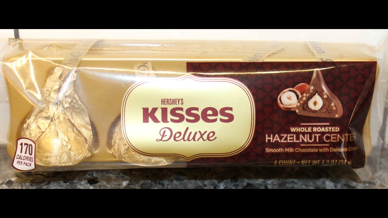 Hershey’s Kisses Deluxe with Whole Roasted Hazelnut Center Review YouTube