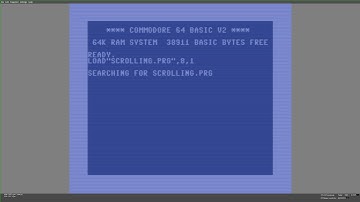 C64 Homebrew : Scrolling demo with parallax effect.