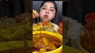 Whole Chicken Biryani And Chicken Gizzard Curry Eating shortsvideo shortsvideoviral ytshorts