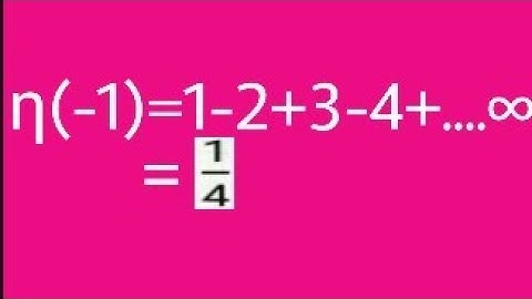 Dirichlet eta function evaluated at -1
