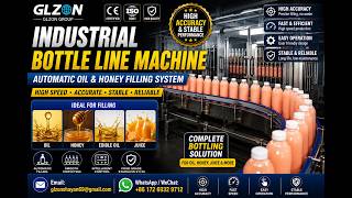 Industrial Bottle Line Machine  Automatic Oil & Honey Filling System for Liquid Packaging Production