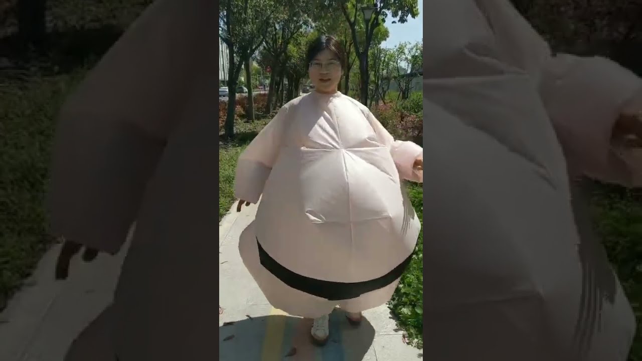Sumo wrestler inflatable costume