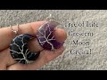 Wire wrapped tree of life on a crescent moon crystal 